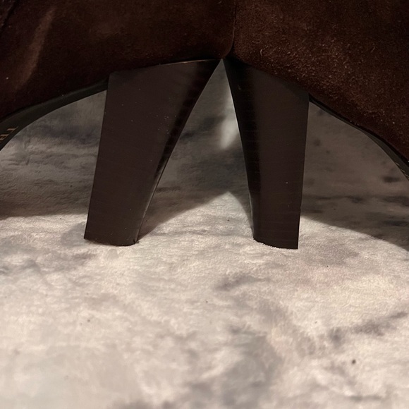 Tribeca leather heel boots-Dark Brown - Picture 6 of 9